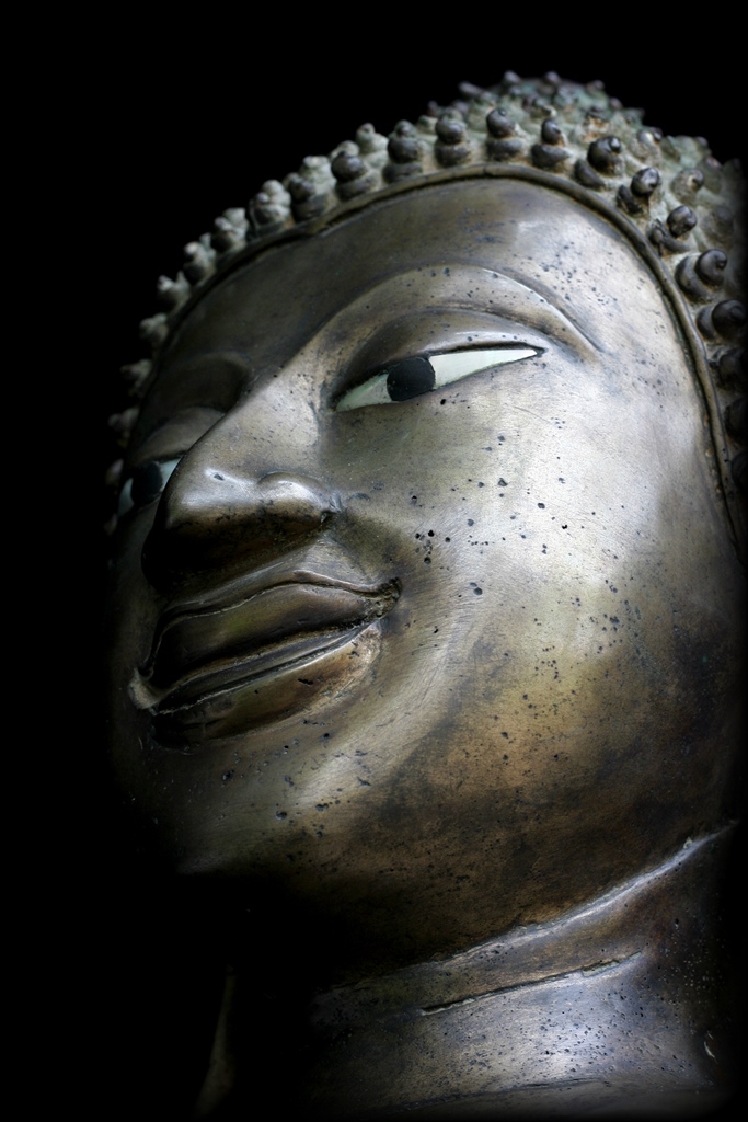 Extremely Rare 17C Sitting Bronze Laos Buddha #CH2